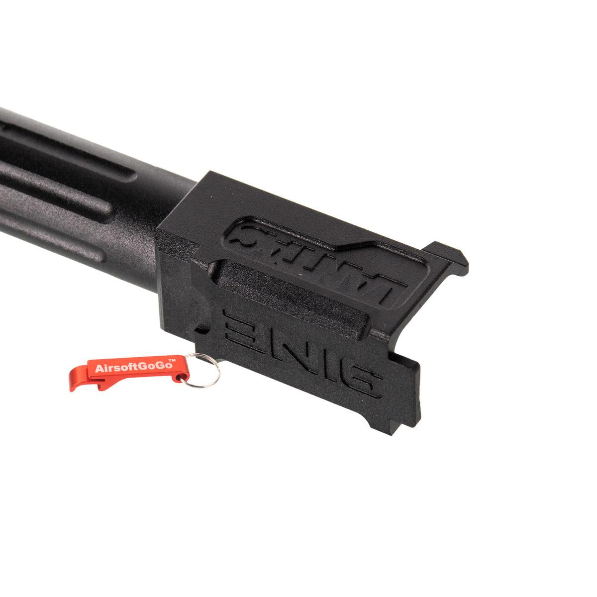 マルイ ガスブローバック G19用 5KU 9INE フルート 14mm逆ネジアウターバレル マズルプロテクター付 (ブラック)-AIRSOFT GOGO エアガン・サバゲー用品通販
