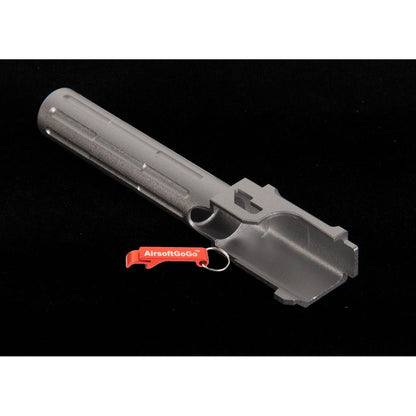 マルイ ガスブローバック G19用 5KU 9INE フルート 14mm逆ネジアウターバレル (シルバー)-AIRSOFT GOGO エアガン・サバゲー用品通販