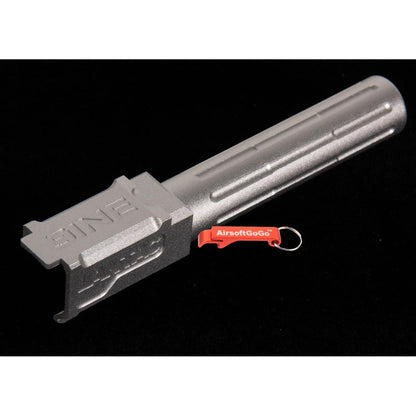 マルイ ガスブローバック G19用 5KU 9INE フルート 14mm逆ネジアウターバレル (シルバー)-AIRSOFT GOGO エアガン・サバゲー用品通販