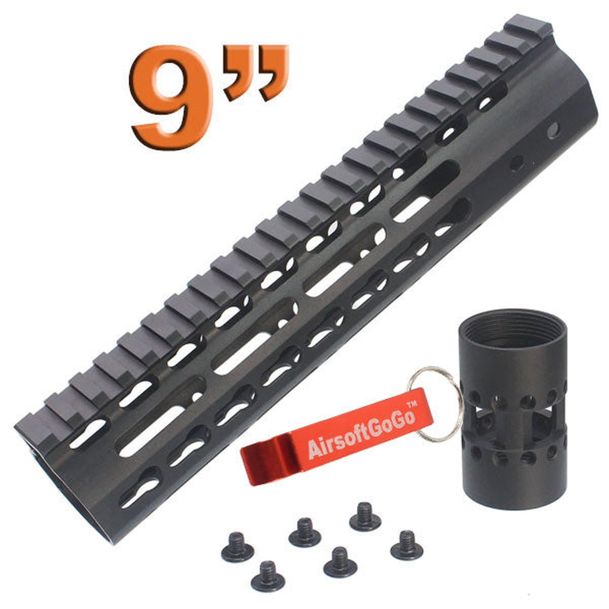 マルイ G&P M4 / M16 / SR16 / SR25 シリーズ 電動ガン用CNC アルミニウム 9"Keymodレールハンドガード-AIRSOFT GOGO エアガン・サバゲー用品通販