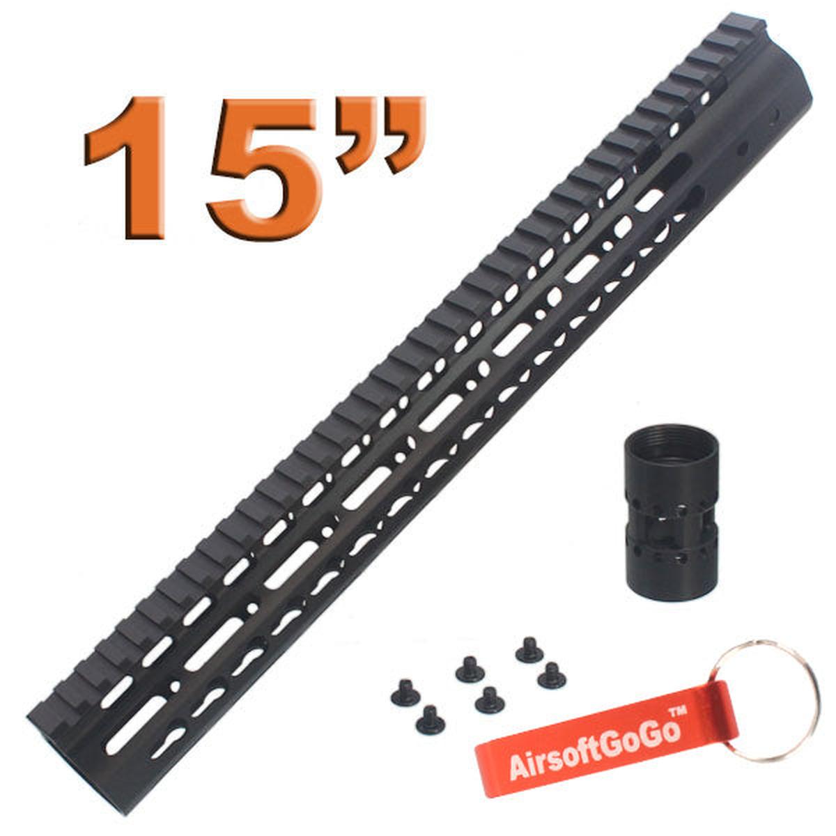 マルイ G&P M4 / M16 / SR16 / SR25 シリーズ電動ガン用CNC 15"Keymodレールハンドガード-AIRSOFT GOGO エアガン・サバゲー用品通販