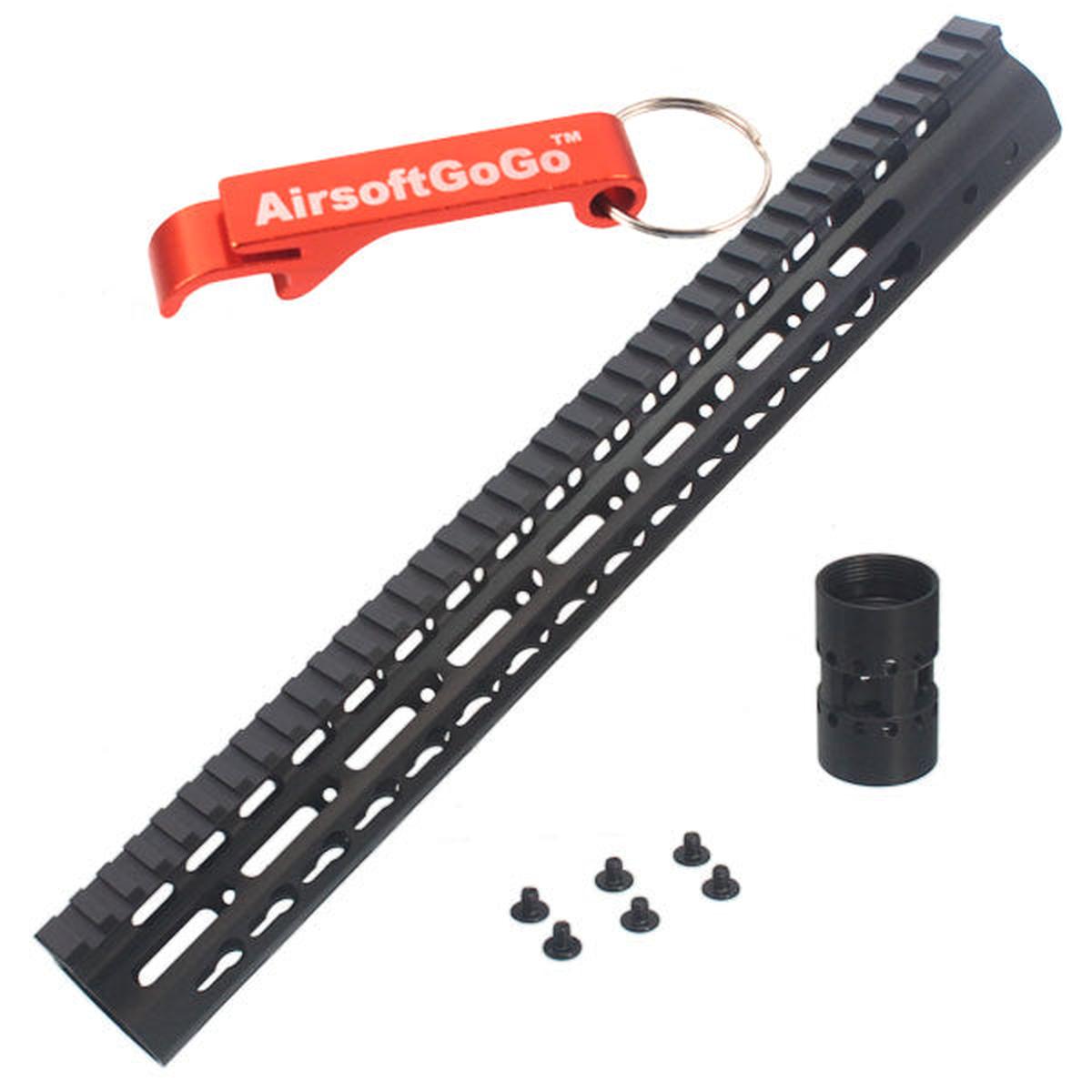 マルイ G&P M4 / M16 / SR16 / SR25 シリーズ電動ガン用CNC 15"Keymodレールハンドガード-AIRSOFT GOGO エアガン・サバゲー用品通販