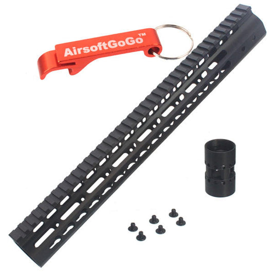 マルイ G&P M4 / M16 / SR16 / SR25 シリーズ電動ガン用CNC 15"Keymodレールハンドガード-AIRSOFT GOGO エアガン・サバゲー用品通販