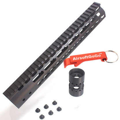 マルイ G&P M4 / M16 / SR16 / SR25 シリーズ電動ガン用CNC アルミニウム 12"Keymodレールハンドガード-AIRSOFT GOGO エアガン・サバゲー用品通販