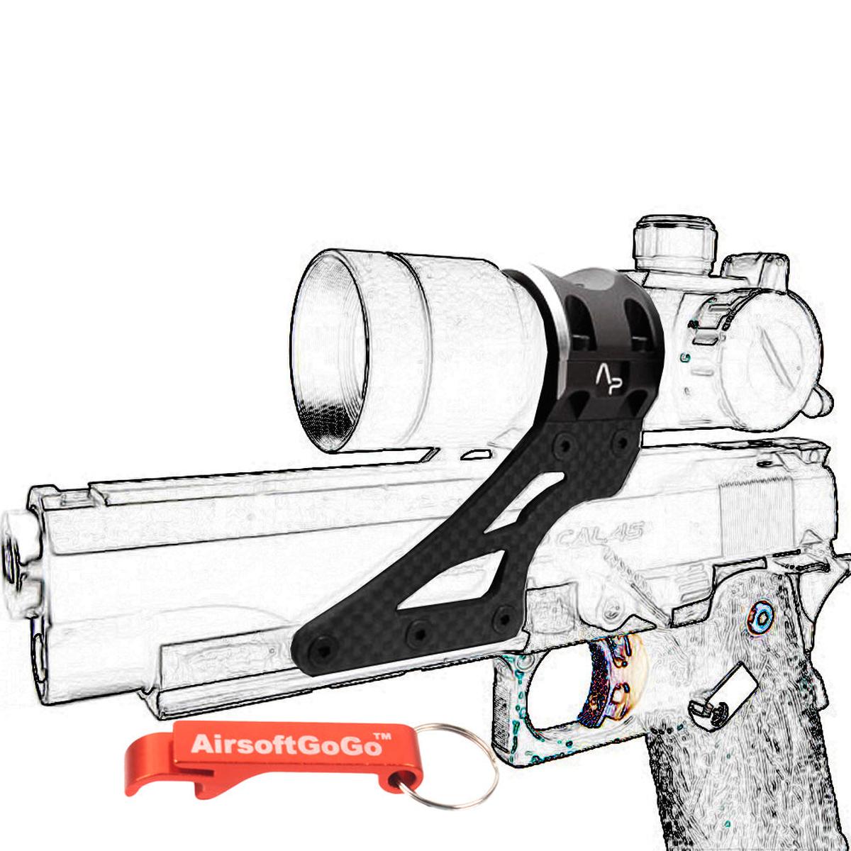 マルイ ハイキャパ シリーズ/ IPSCガスブローバック用AIP 30mm スコープマウント（黒）-AIRSOFT GOGO エアガン・サバゲー用品通販