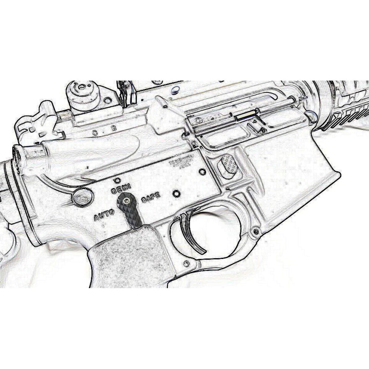 マルイ M4 MWS GBB用アンビ・セレクターレバー-AIRSOFT GOGO エアガン・サバゲー用品通販