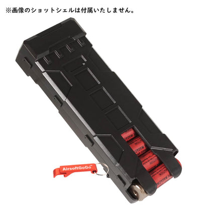 マルイ M870用 10本 シェル 収納 ショットマガジンシェル ポーチ MOLLEキャリアホルダー (ブラック)-AIRSOFT GOGO エアガン・サバゲー用品通販
