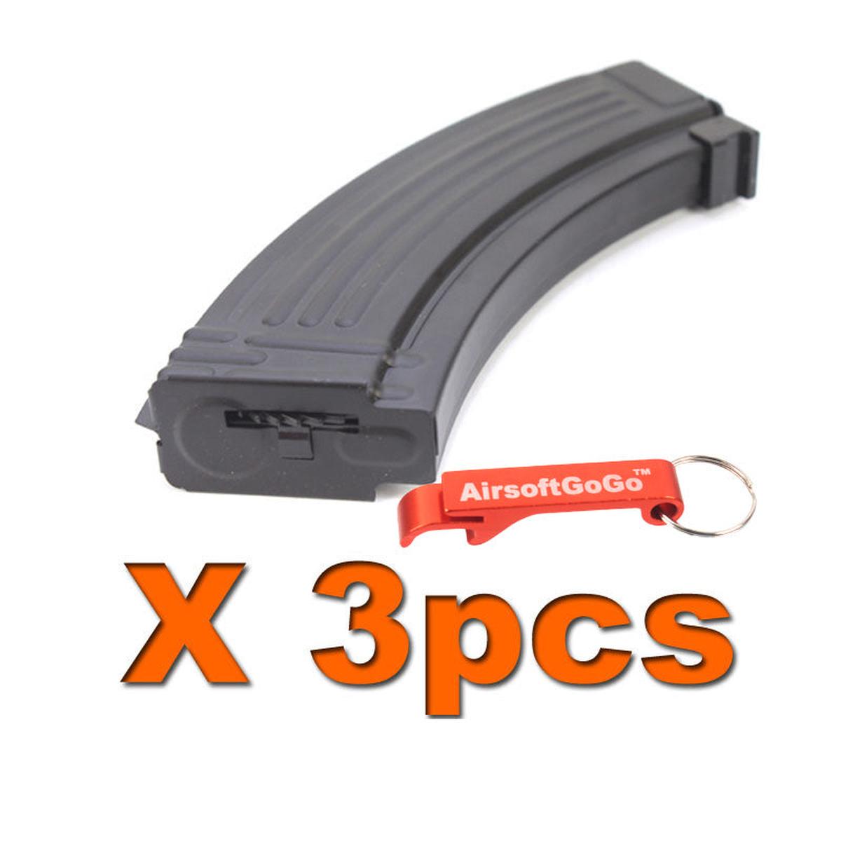 マルイ Std AKS74 AKS47 AK47 AK74 AK シリーズ 電動ガン用AK 600連マガジン （3本セット）-AIRSOFT GOGO エアガン・サバゲー用品通販
