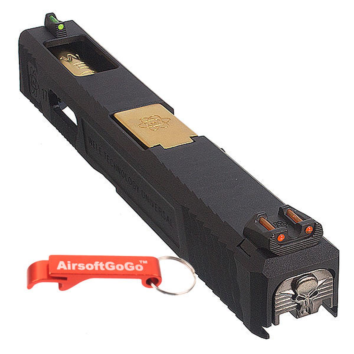 マルイ WE G17 ガスブローバック 用Archives カスタムスライド Sタイプ (金バレル)-AIRSOFT GOGO エアガン・サバゲー用品通販