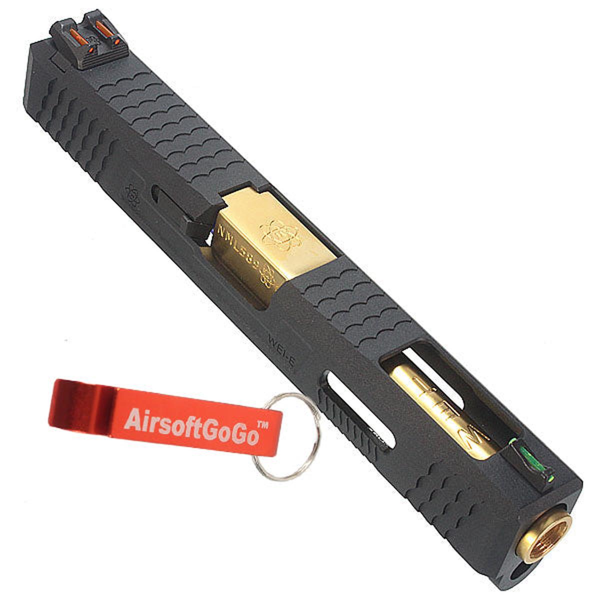 マルイ WE G17 ガスブローバック 用Archives カスタムスライド Sタイプ (金バレル)-AIRSOFT GOGO エアガン・サバゲー用品通販