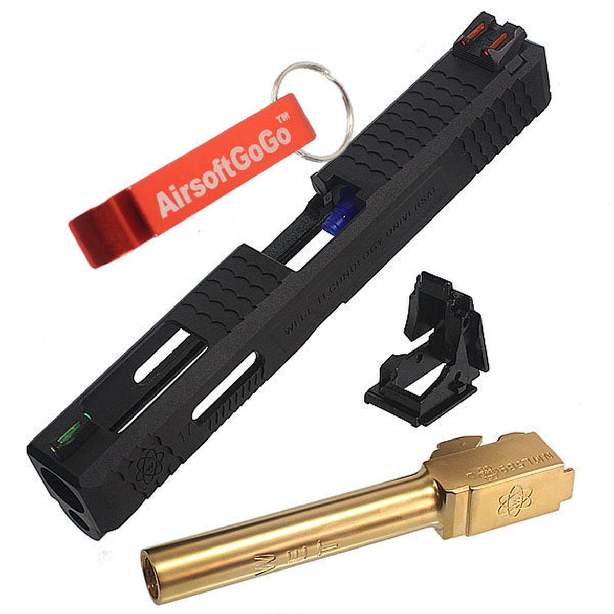 マルイ WE G17 ガスブローバック 用Archives カスタムスライド Sタイプ (金バレル)-AIRSOFT GOGO エアガン・サバゲー用品通販