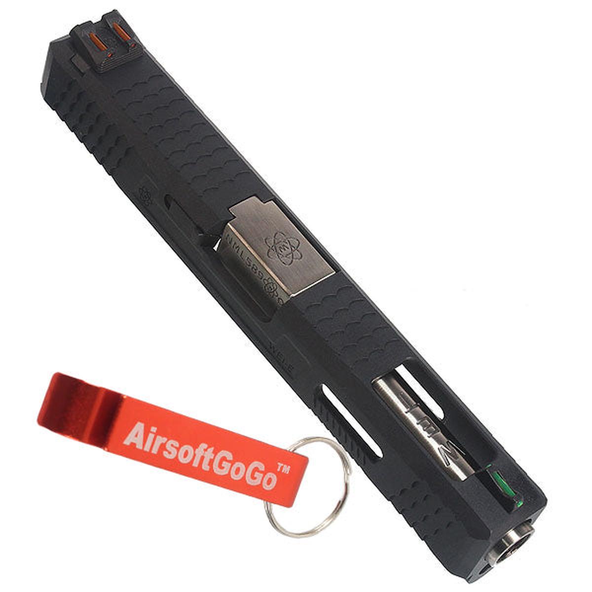マルイ WE G17ガスブローバック用Archives カスタムスライドSタイプ ( 銀バレル )-AIRSOFT GOGO エアガン・サバゲー用品通販
