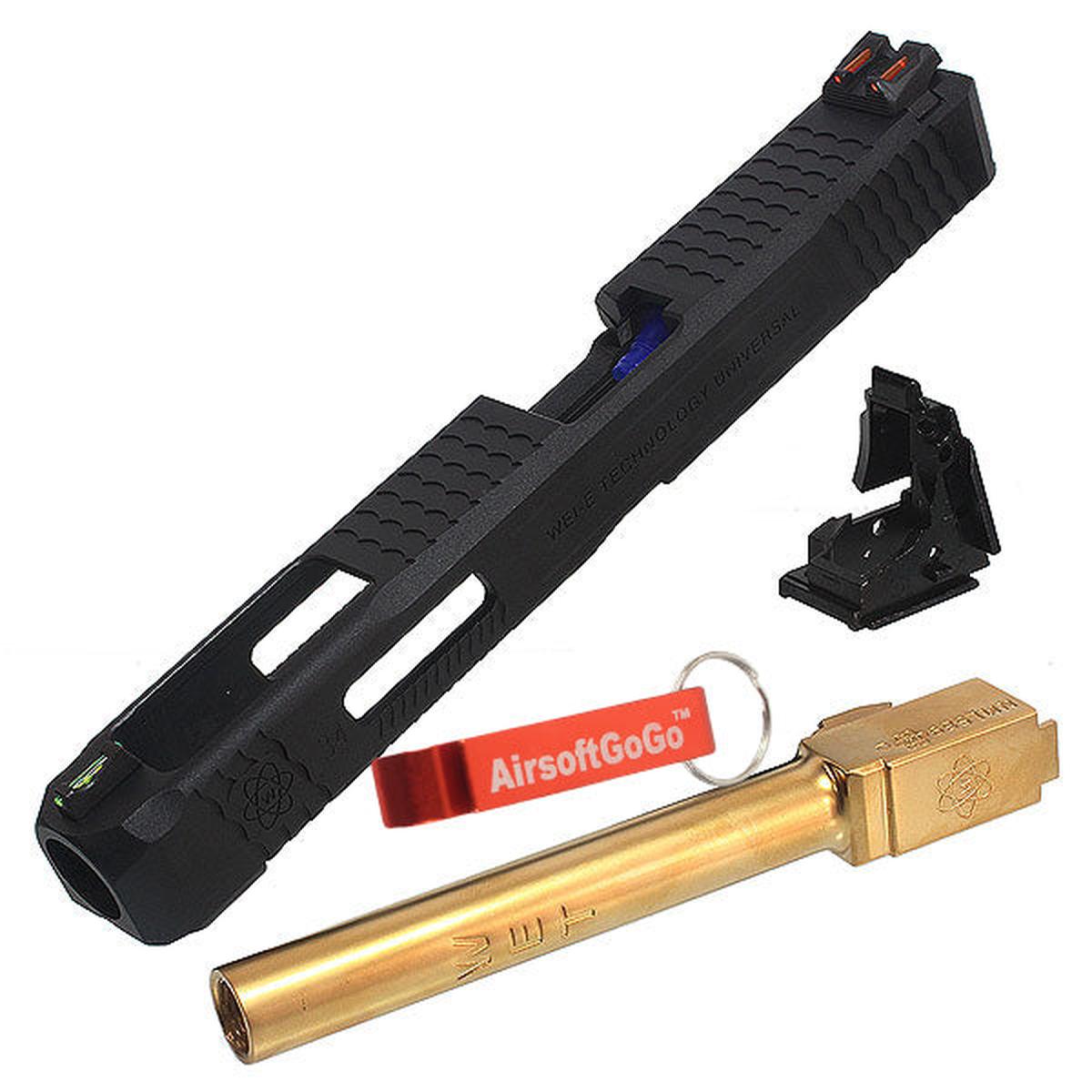 マルイ WE G34 ガスブローバック 用Archives カスタムスライド Sタイプ (金バレル)-AIRSOFT GOGO エアガン・サバゲー用品通販