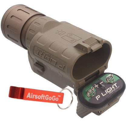 マルイ WE G&P KSC APS G17 G18C G19 G21 G22 G34 G35 ガスブローバック用P-LIGHT LEDフラッシュライト（ダークアース色)-AIRSOFT GOGO エアガン・サバゲー用品通販