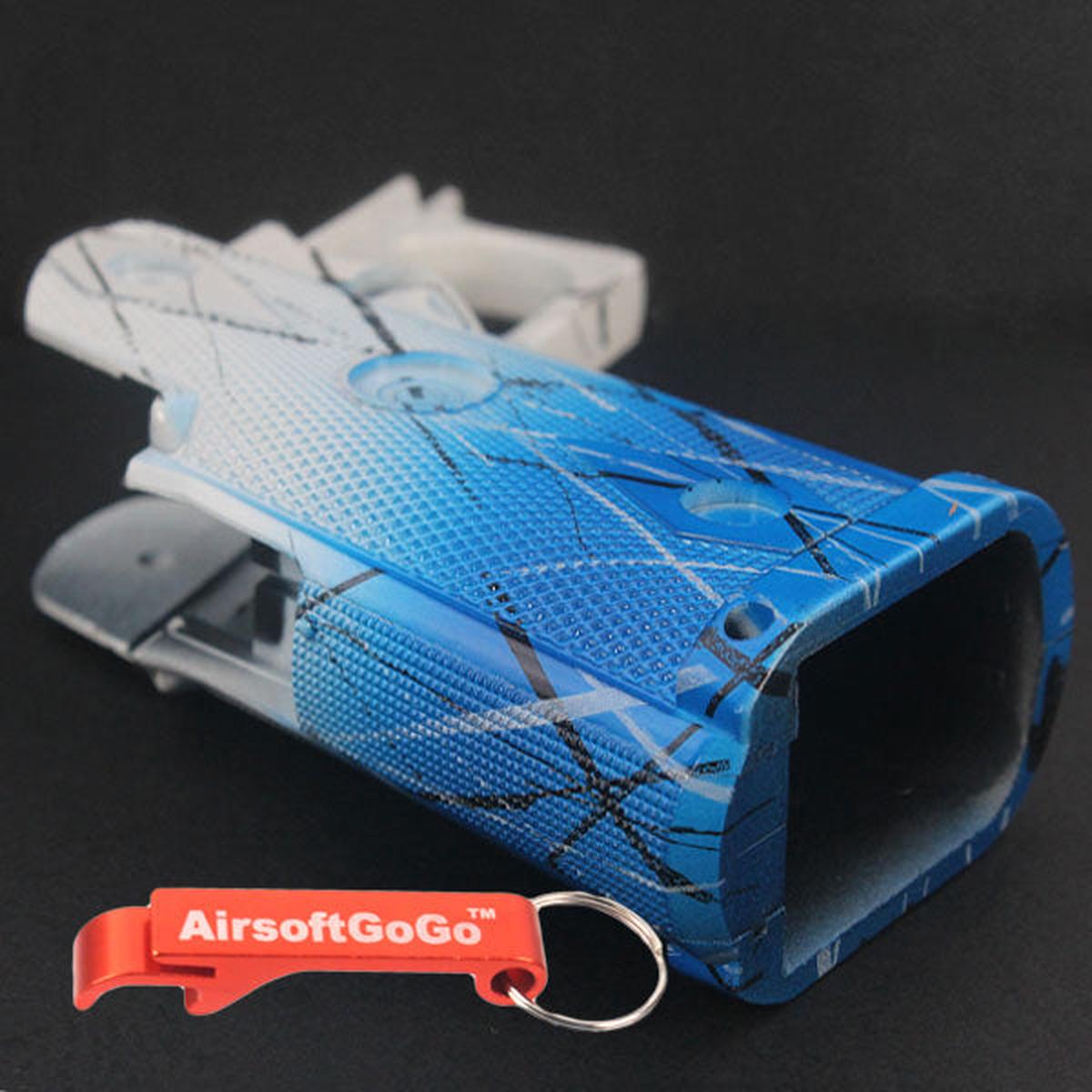 マルイ WE ハイキャパ IPSCガスブローバックガン（白・青色）用カスタムグリップ-AIRSOFT GOGO エアガン・サバゲー用品通販