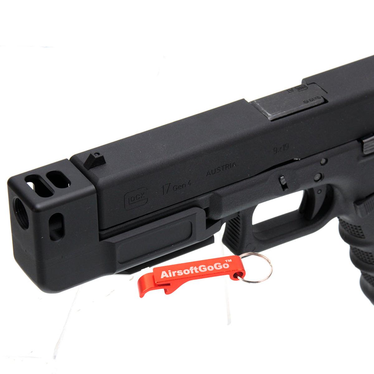 マルイ / WE / KJ G17 (Gen 3) & Umarex G17 (Gen 4) GBB用 RGWコンペンセイタースタンドオフ・デバイスキット (ブラック)-AIRSOFT GOGO エアガン・サバゲー用品通販