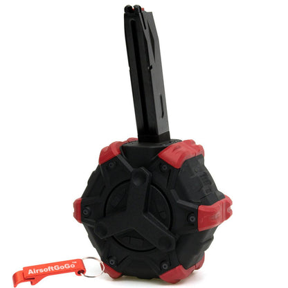 マルイ / WE-Tech / AW M9シリーズ GBB用 ARMORER WORKS 350連ドラムマガジン (ブラック)-AIRSOFT GOGO エアガン・サバゲー用品通販