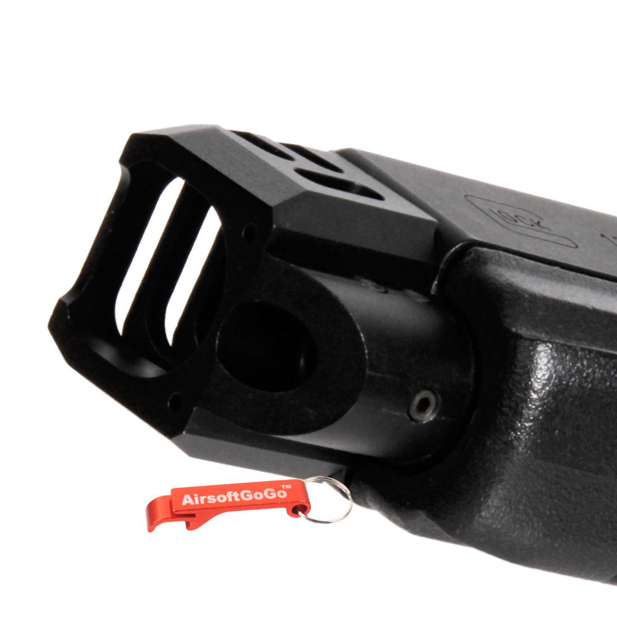 マルイ / WE / VFCのG17 & G18C用 アルミスライド コンペンセイター タイプA （ブラック）-AIRSOFT GOGO エアガン・サバゲー用品通販
