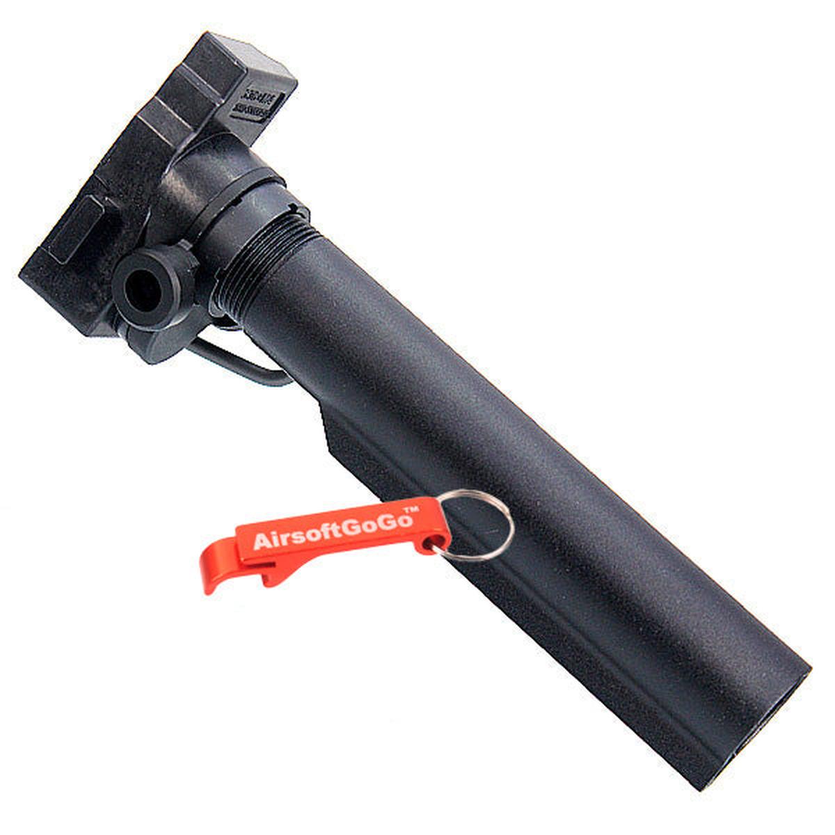 マルイ/Classic Army/JG製G36用M4ストック QDスリングスイベル アダプター ストックパイプ付 (黒)-AIRSOFT GOGO エアガン・サバゲー用品通販