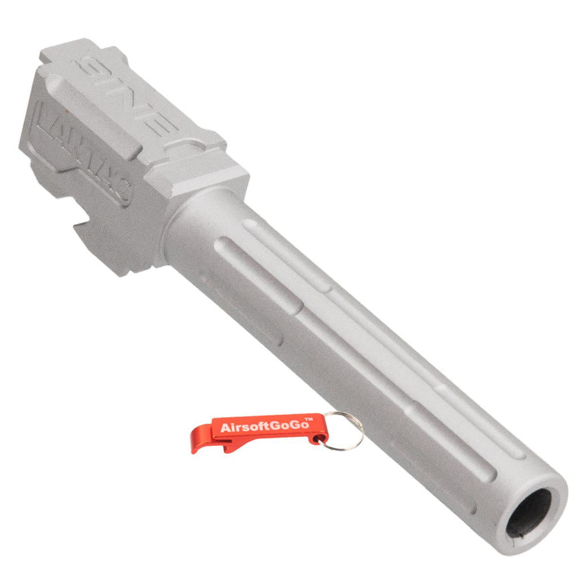 マルイガスブローバックG17用 5KU 9INE アウターバレル(シルバー)-AIRSOFT GOGO エアガン・サバゲー用品通販