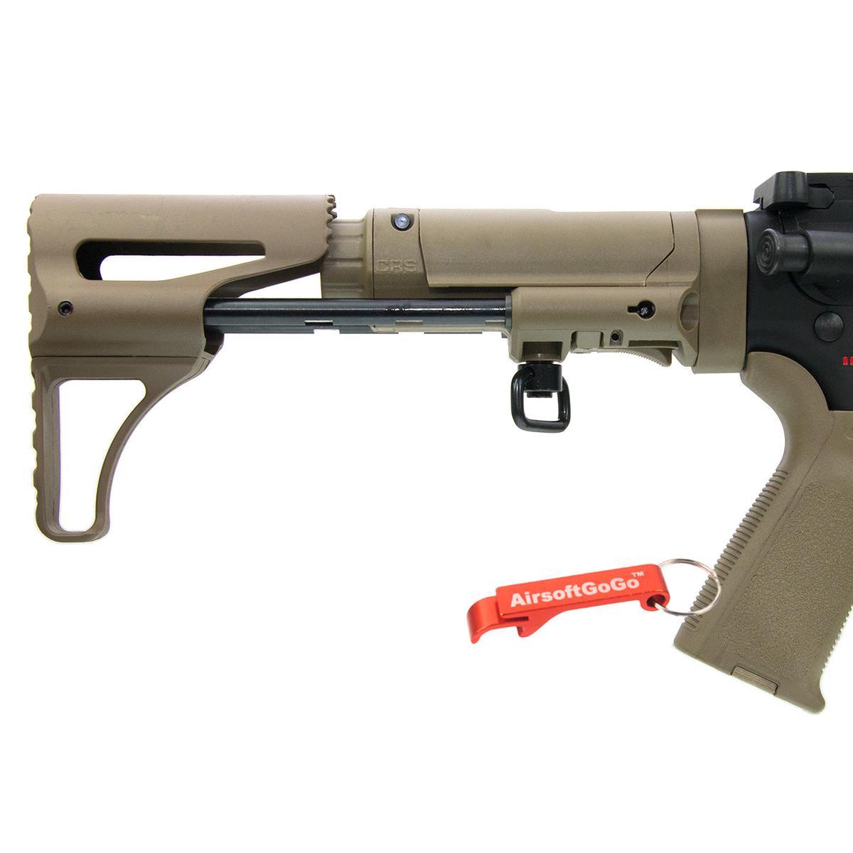 マルイ・G&P M4シリーズ対応APS スライドストック (タン)-AIRSOFT GOGO エアガン・サバゲー用品通販