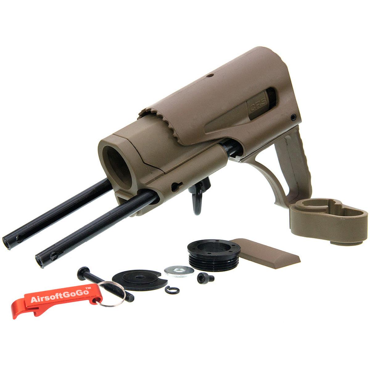 マルイ・G&P M4シリーズ対応APS スライドストック (タン)-AIRSOFT GOGO エアガン・サバゲー用品通販