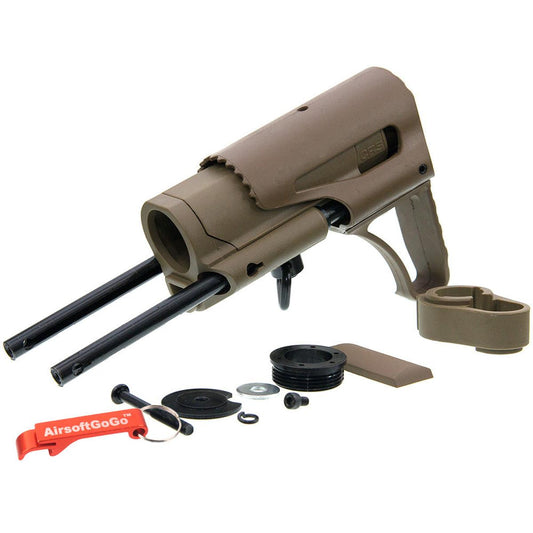 マルイ・G&P M4シリーズ対応APS スライドストック (タン)-AIRSOFT GOGO エアガン・サバゲー用品通販