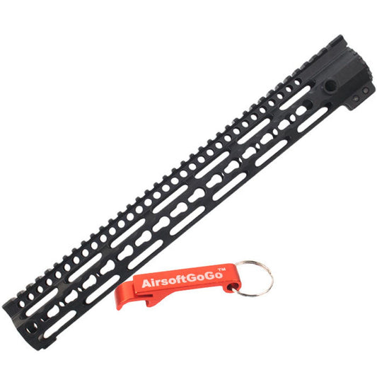 マルイ/G&P/ICS M4シリーズ SR16/SR25 電動ガン用15"KEYMODハンドガードシステム （黑色）-AIRSOFT GOGO エアガン・サバゲー用品通販