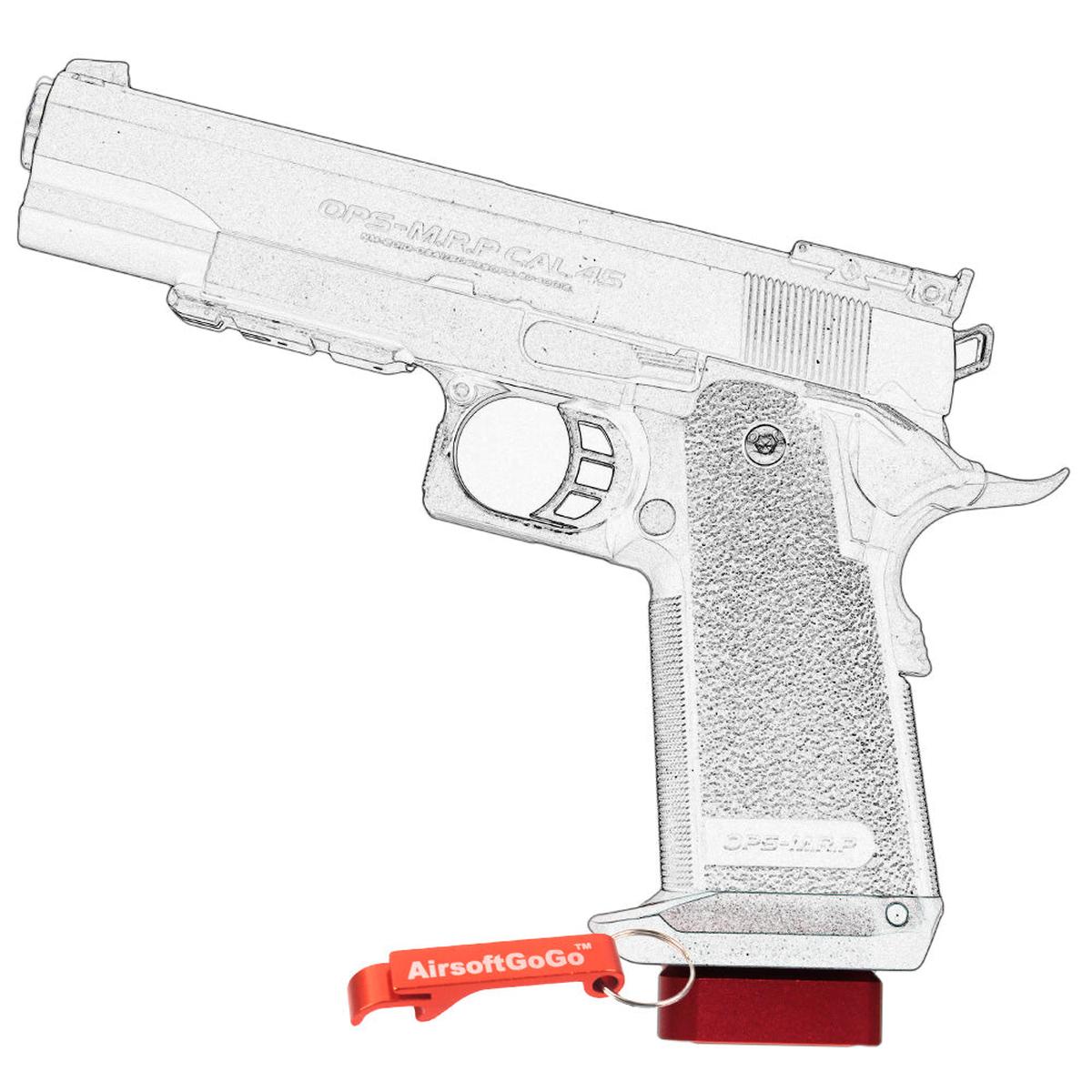 マルイハイキャパシリーズ対応AIP アルミ 「Infinity」マガジンバンパー (赤)-AIRSOFT GOGO エアガン・サバゲー用品通販