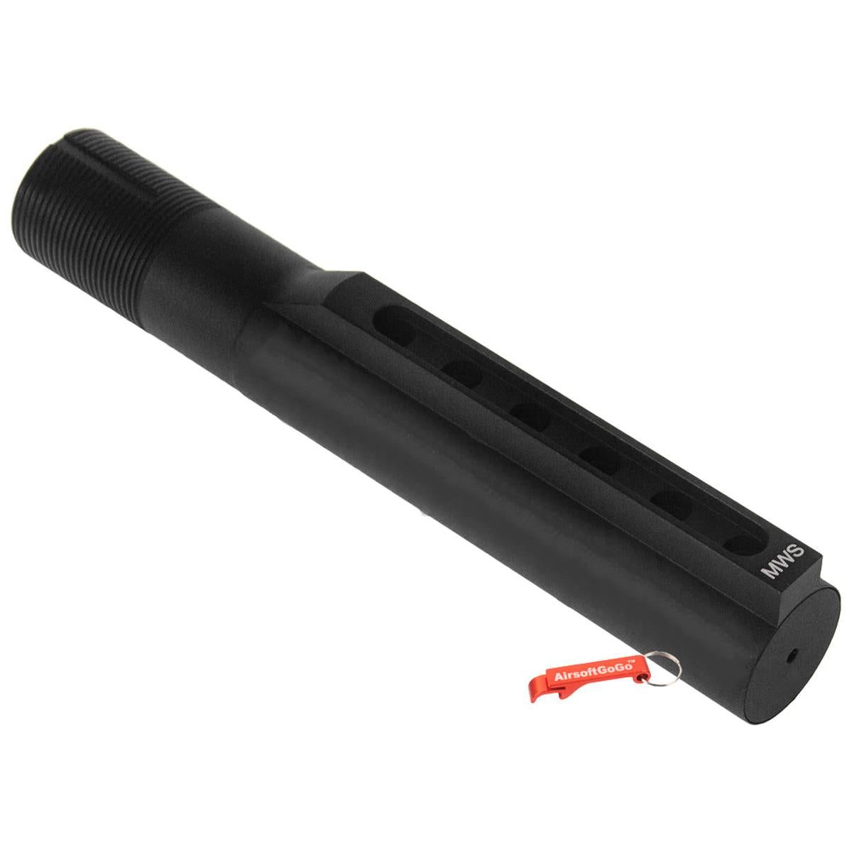 マルイM4A1 MWS GBBR用 G&P 6ポジション ストックパイプ/バッファーチューブ （ローラーボルト付）-AIRSOFT GOGO エアガン・サバゲー用品通販