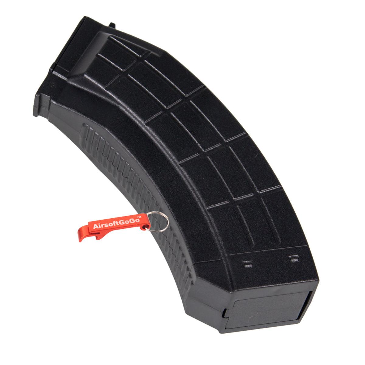 マルイスタンダードAK電動ガン用Battle Axe 1000連フラッシュ スピード マガジン (ブラックカラー)-AIRSOFT GOGO エアガン・サバゲー用品通販