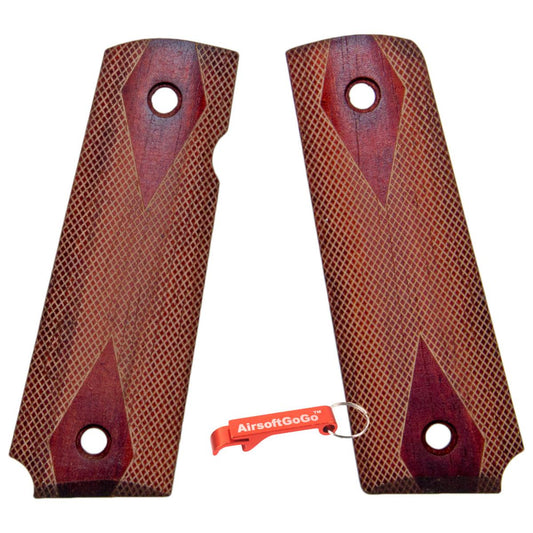 マルイ/WE 1911 MEU GBB用ウッド グリップカバー-AIRSOFT GOGO エアガン・サバゲー用品通販