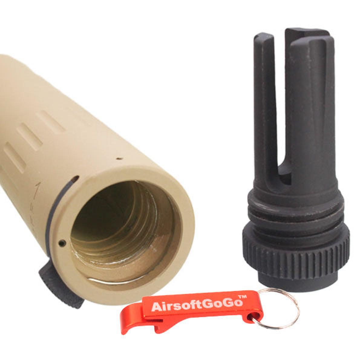 MASADA / SCAR電動ガン用14mm逆ネジ M4-200 QDサプレッサー フラッシュハイダー付-AIRSOFT GOGO エアガン・サバゲー用品通販