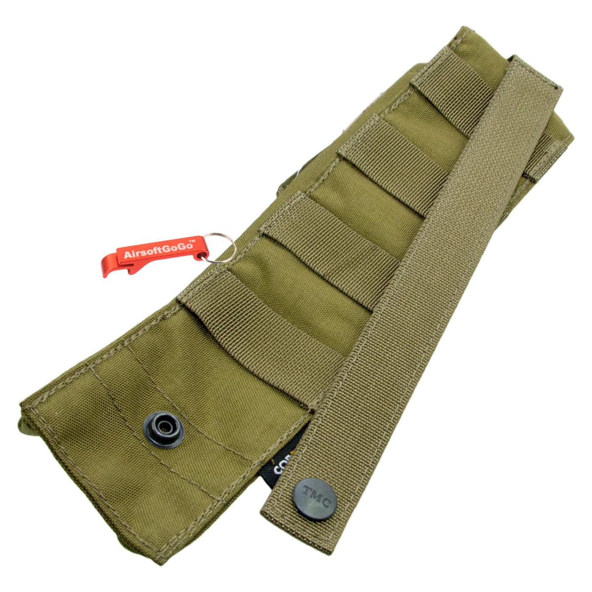 モール対応 P90用シングルマガジンポーチ (カーキカラー)-AIRSOFT GOGO エアガン・サバゲー用品通販