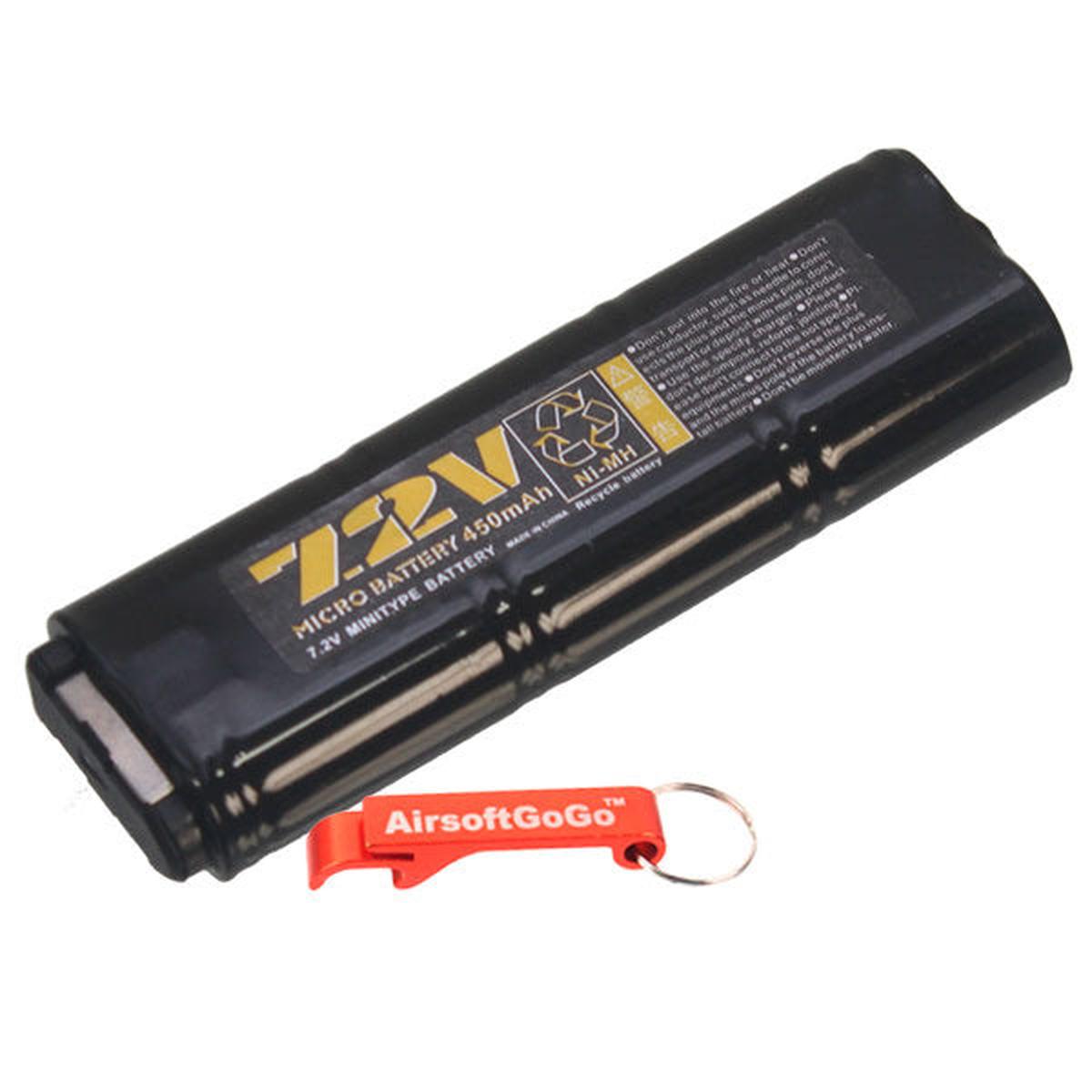 MP7 / R4 シリーズ 電動ハンドガン用WELL 7.2v 450mAh NI-MHマイクロ電池-AIRSOFT GOGO エアガン・サバゲー用品通販