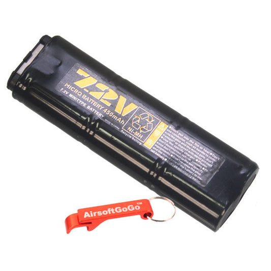 MP7 / R4 シリーズ 電動ハンドガン用WELL 7.2v 450mAh NI-MHマイクロ電池-AIRSOFT GOGO エアガン・サバゲー用品通販