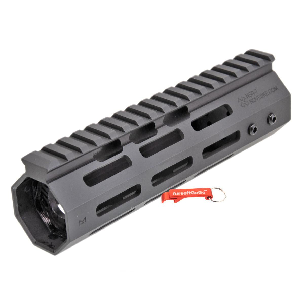 【Noveske社正式ライセンス商品】EMG, Novske NSR-7インチ M-LOKレール ハンドガード (ブラック)-AIRSOFT GOGO エアガン・サバゲー用品通販
