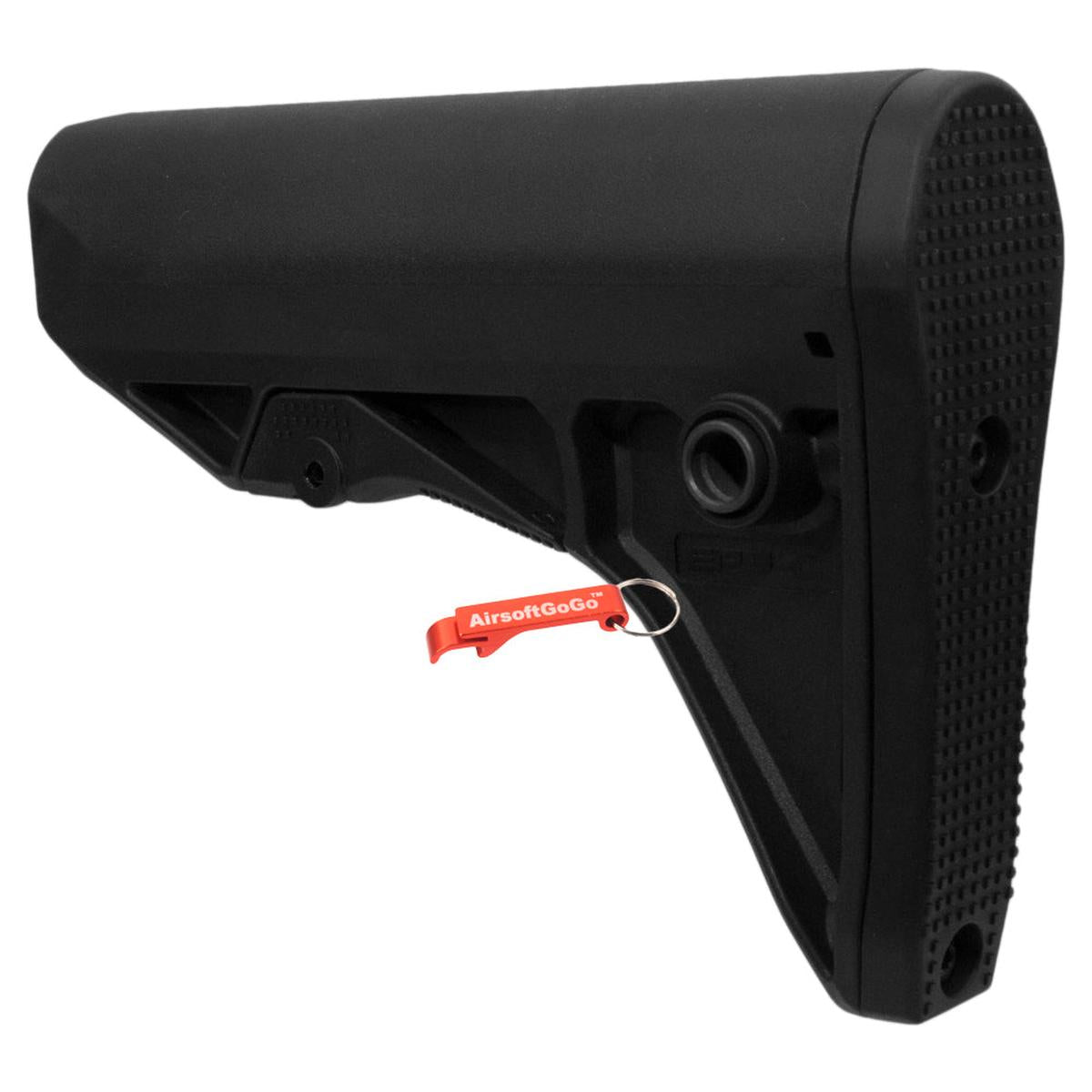 PTS エンハンスドポリマーストック コンパクト (ブラックカラー)-AIRSOFT GOGO エアガン・サバゲー用品通販