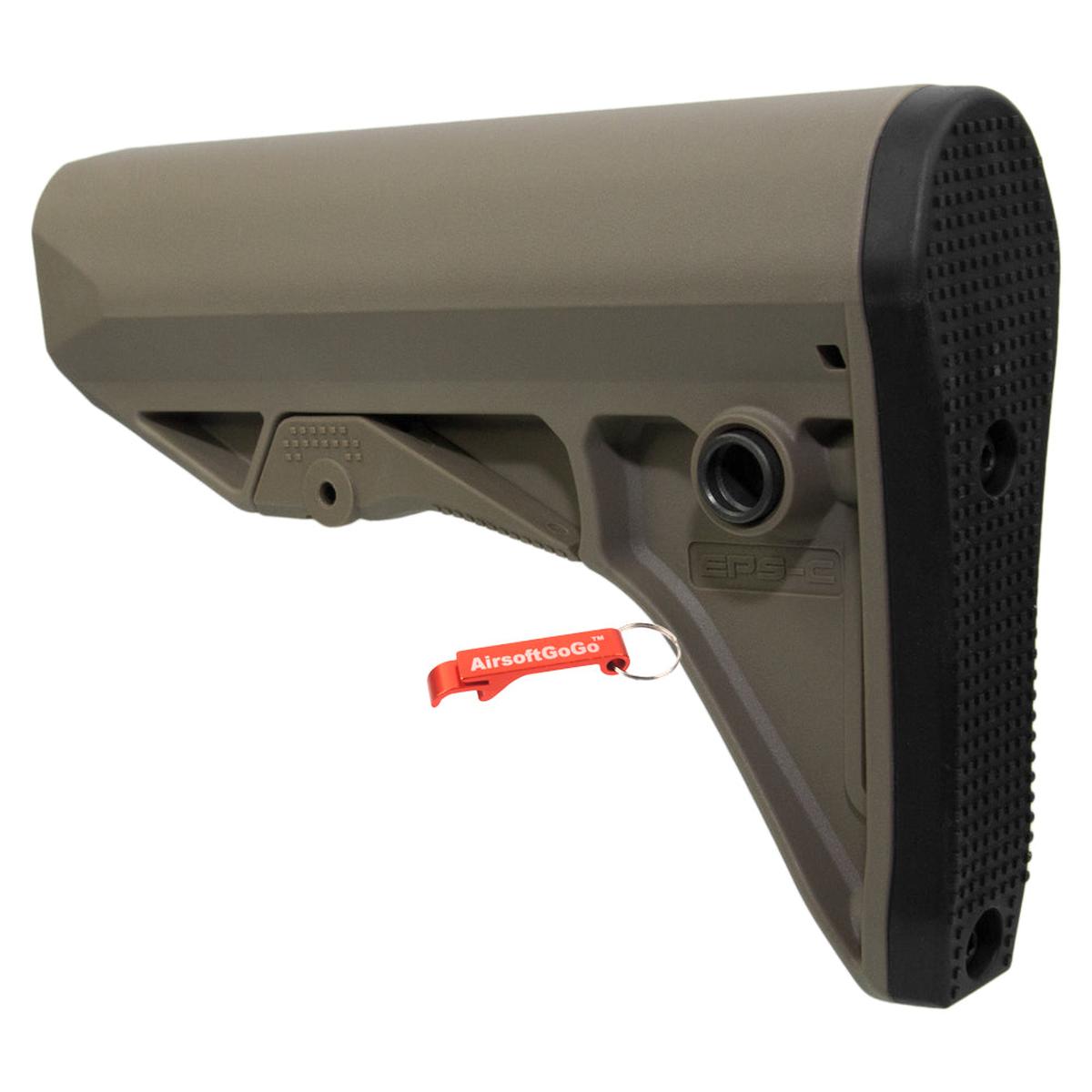 PTS エンハンスドポリマーストック コンパクト (デザートカラー)-AIRSOFT GOGO エアガン・サバゲー用品通販