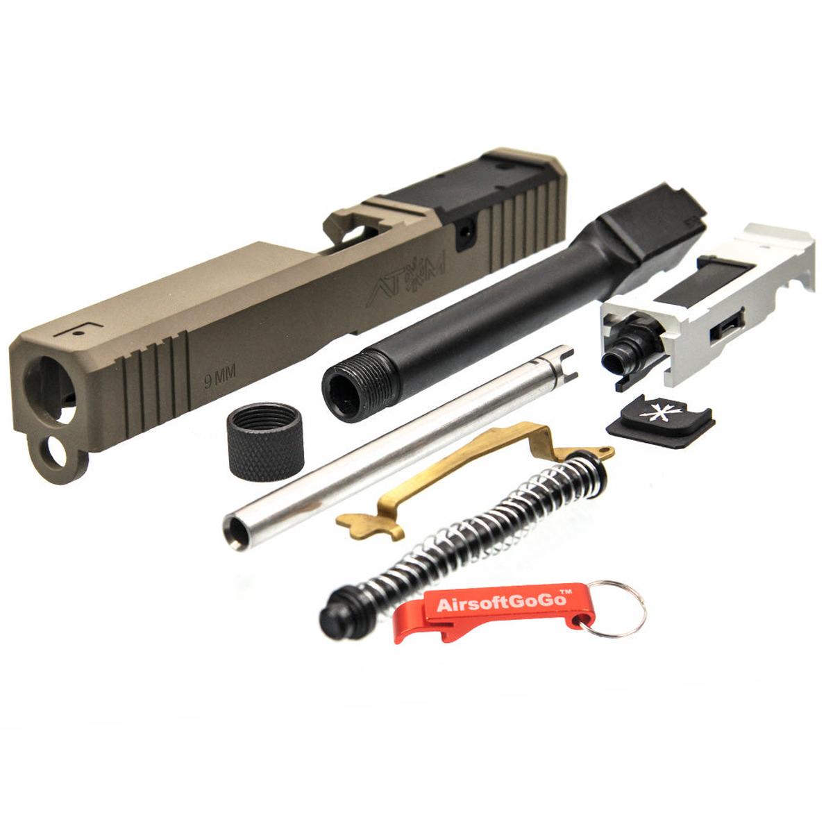 PTS マルイG17用 Unity tactical ATOM スライド セット (砂岩の色)-AIRSOFT GOGO エアガン・サバゲー用品通販