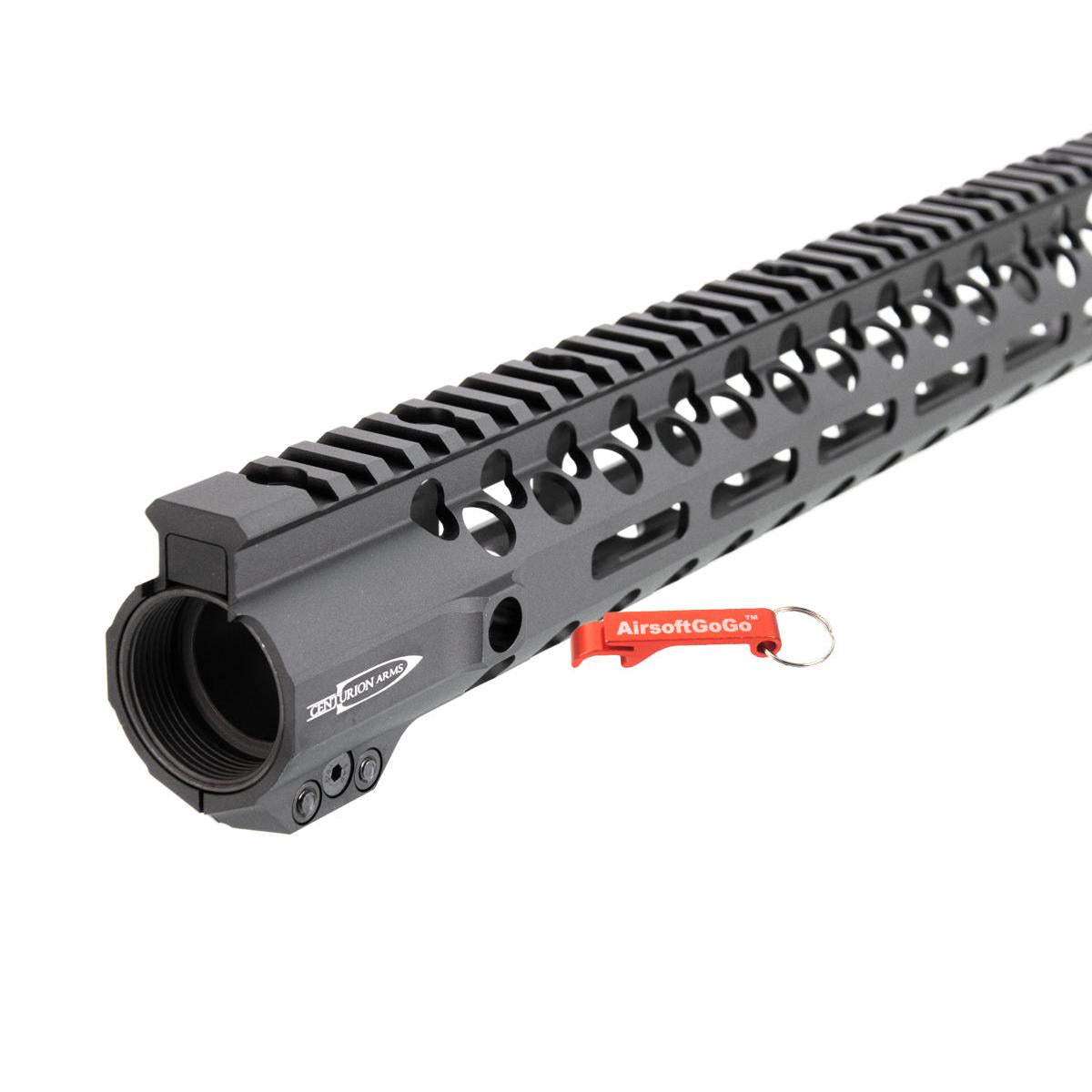 PTW/AEG/GBB M4用 13.5インチ 【PTS, Centurion Arms】RAS M-LOKレール ハンドガード (ブラック)-AIRSOFT GOGO エアガン・サバゲー用品通販