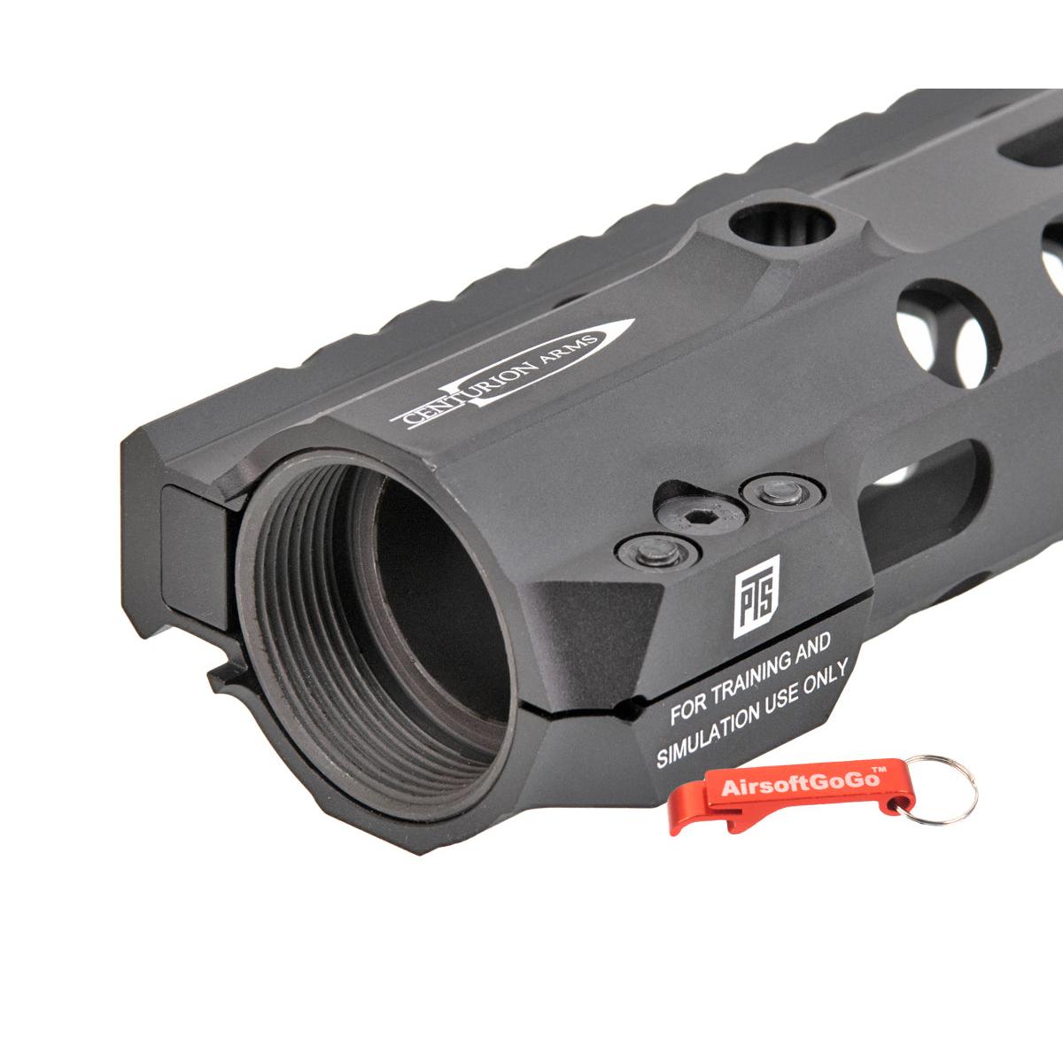 PTW/AEG/GBB M4用 13.5インチ 【PTS, Centurion Arms】RAS M-LOKレール ハンドガード (ブラック)-AIRSOFT GOGO エアガン・サバゲー用品通販