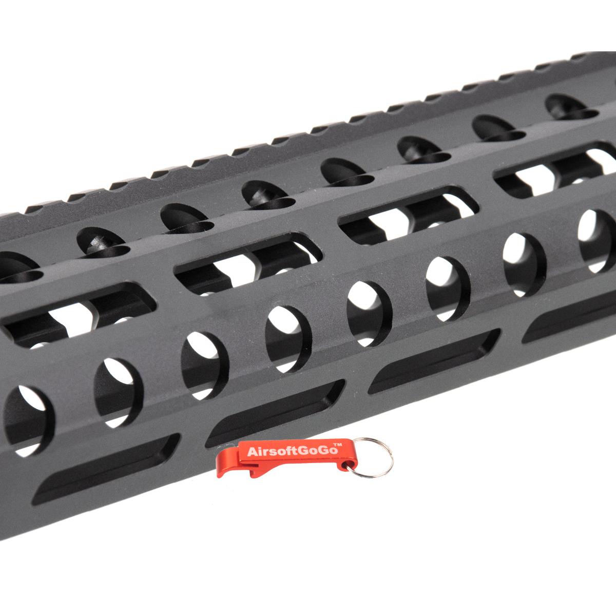 PTW/AEG/GBB M4用 13.5インチ 【PTS, Centurion Arms】RAS M-LOKレール ハンドガード (ブラック)-AIRSOFT GOGO エアガン・サバゲー用品通販