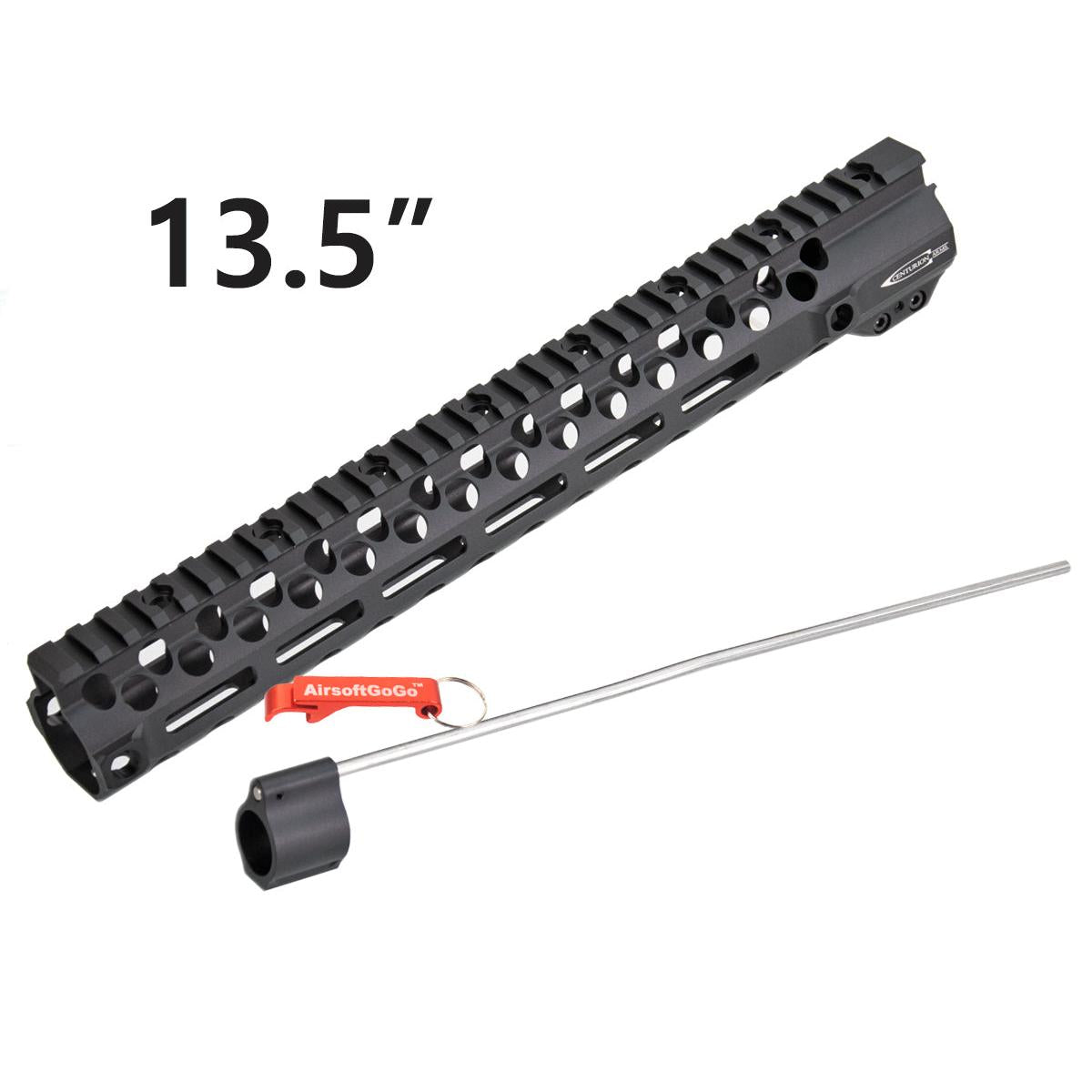 PTW/AEG/GBB M4用 13.5インチ 【PTS, Centurion Arms】RAS M-LOKレール ハンドガード (ブラック)-AIRSOFT GOGO エアガン・サバゲー用品通販