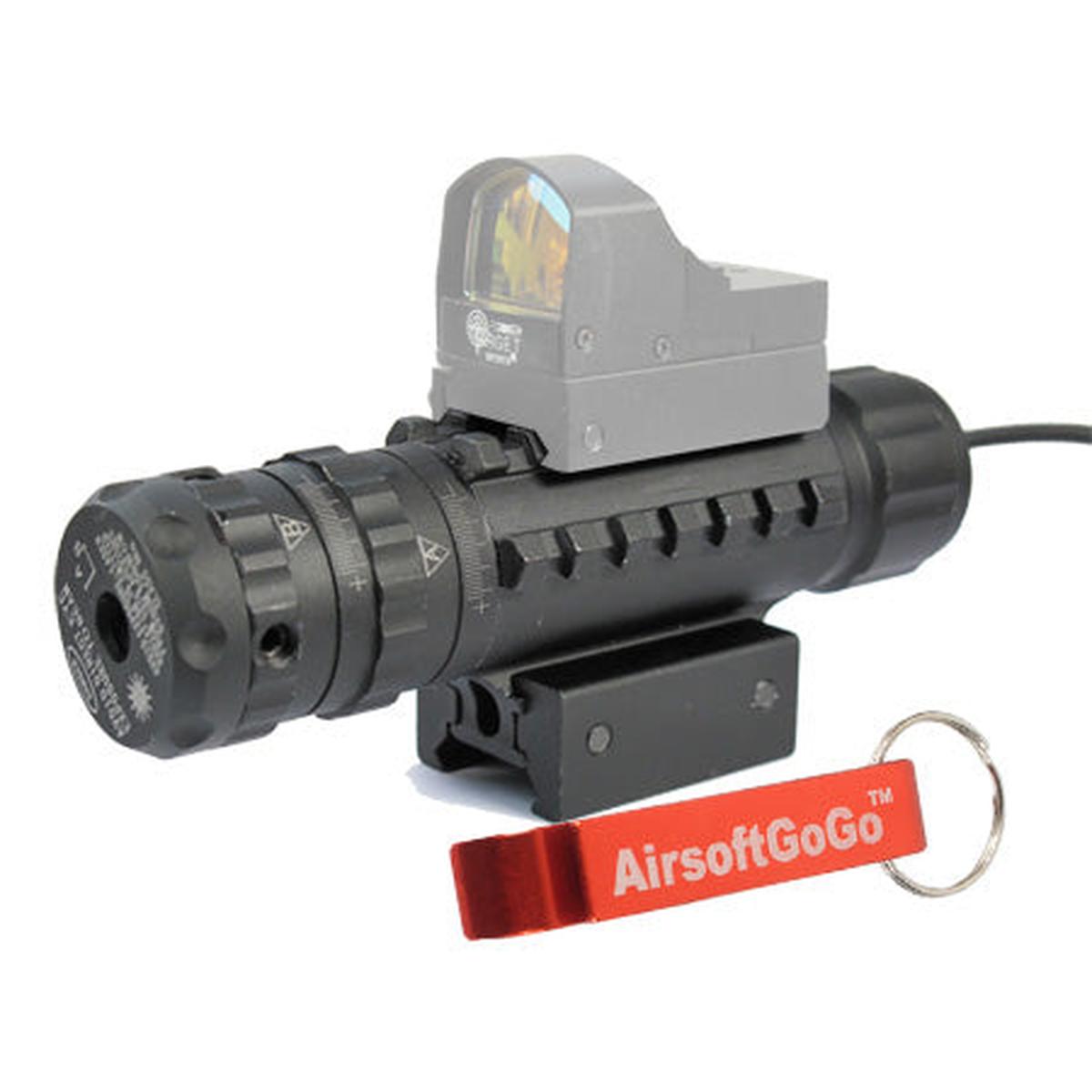 RAS RIS 20mmレール用トライレール グリーンレーザーサイト スコープ-AIRSOFT GOGO エアガン・サバゲー用品通販