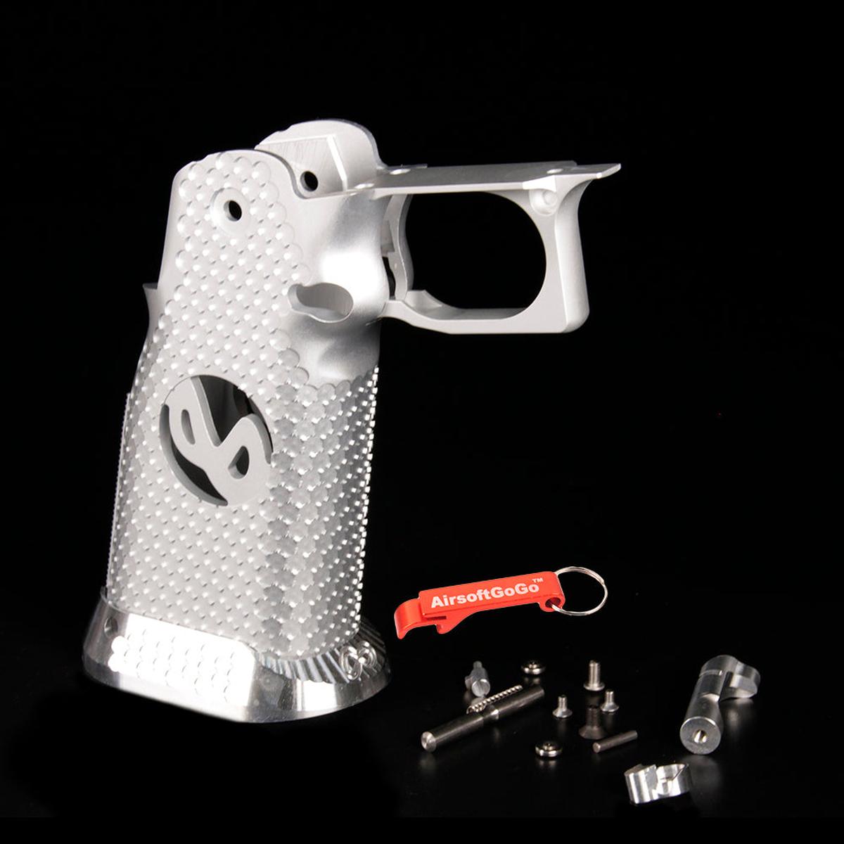 RWA AIRSOFT SURGEON グリップ 東京マルイ ハイキャパ シリーズ用 (シルバー)-AIRSOFT GOGO エアガン・サバゲー用品通販