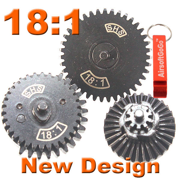 Ver.2/3 SHS reinforced gear 3-piece set for mechanical box electric gun (super torque spur gear/18:1)