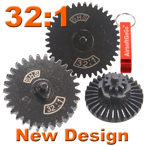 Ver.2/3 SHS reinforced gear 3-piece set for mechanical box electric gun (super torque spur gear/32:1)