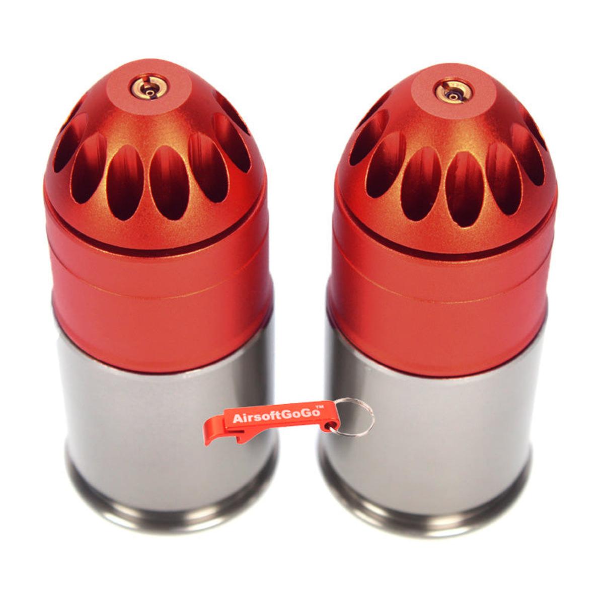 Spartan Doctrine M381 120発装弾可能40mmメタルガスカート 2本入り (赤)-AIRSOFT GOGO エアガン・サバゲー用品通販