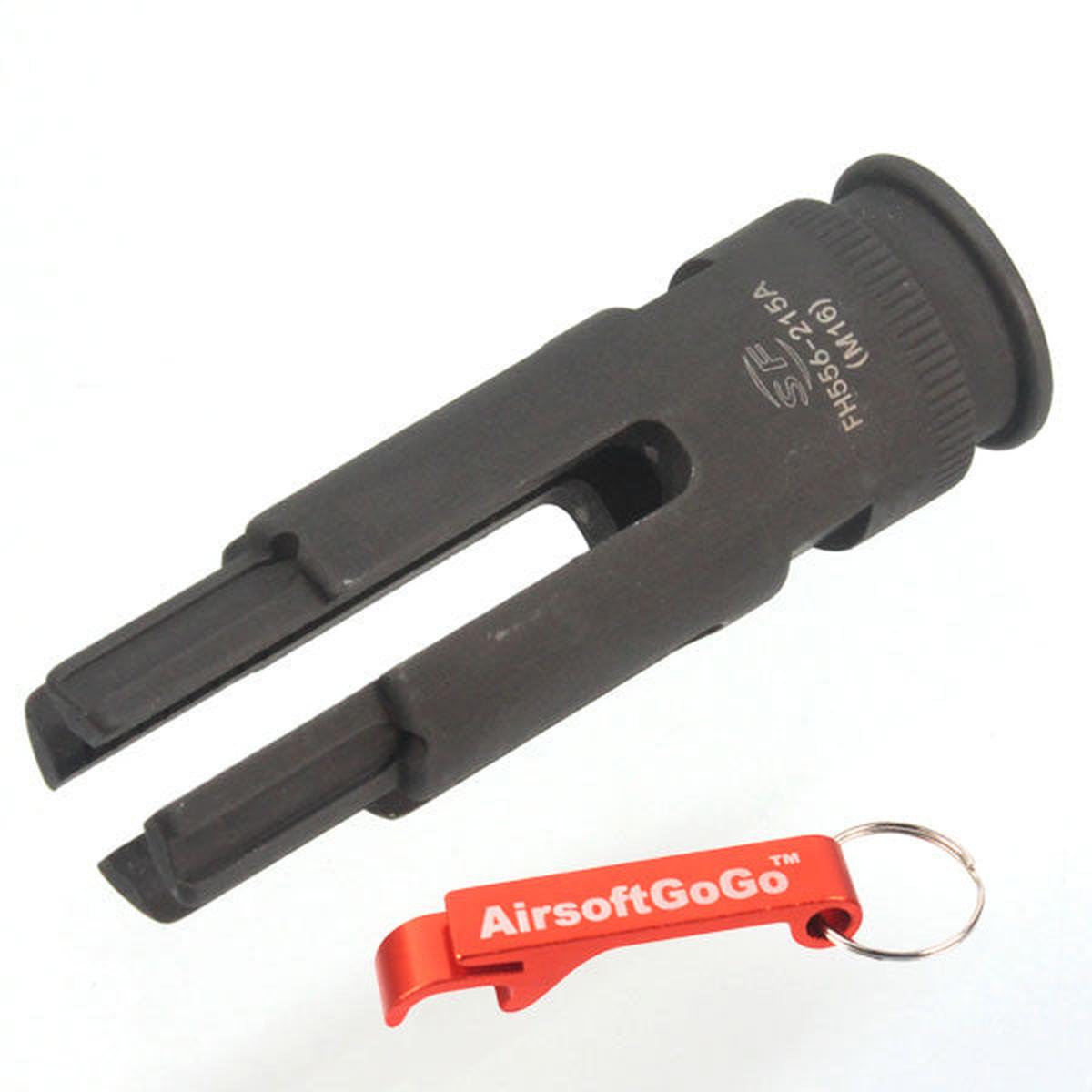 SR16 SR25 HK416 電動ガン用スチールFH556 Style マズル フラッシュハイダー 14mm逆ネジ-AIRSOFT GOGO エアガン・サバゲー用品通販